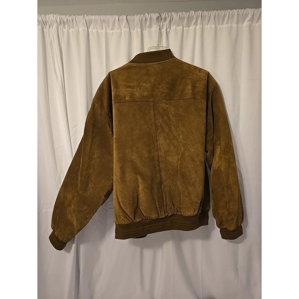 VTG 1990s Roundtree & Yorke Men's Brown Suede Leather Aviator Bomber Jacket  XL